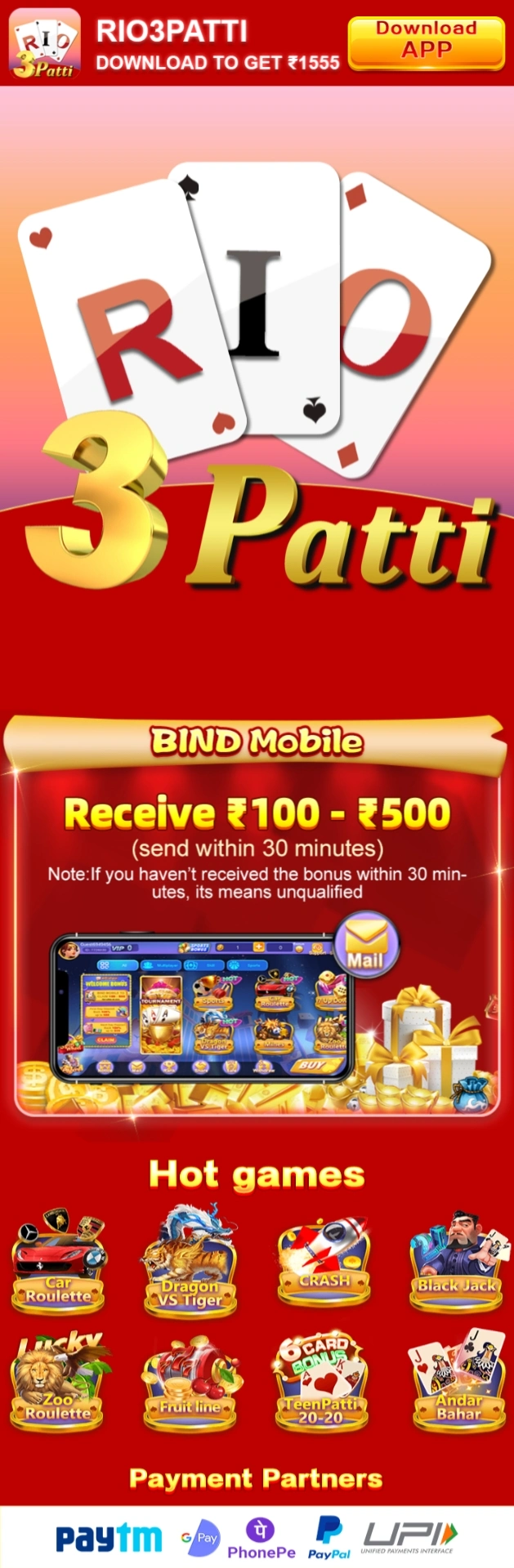 RIO 3Patti App - India Rummy APk